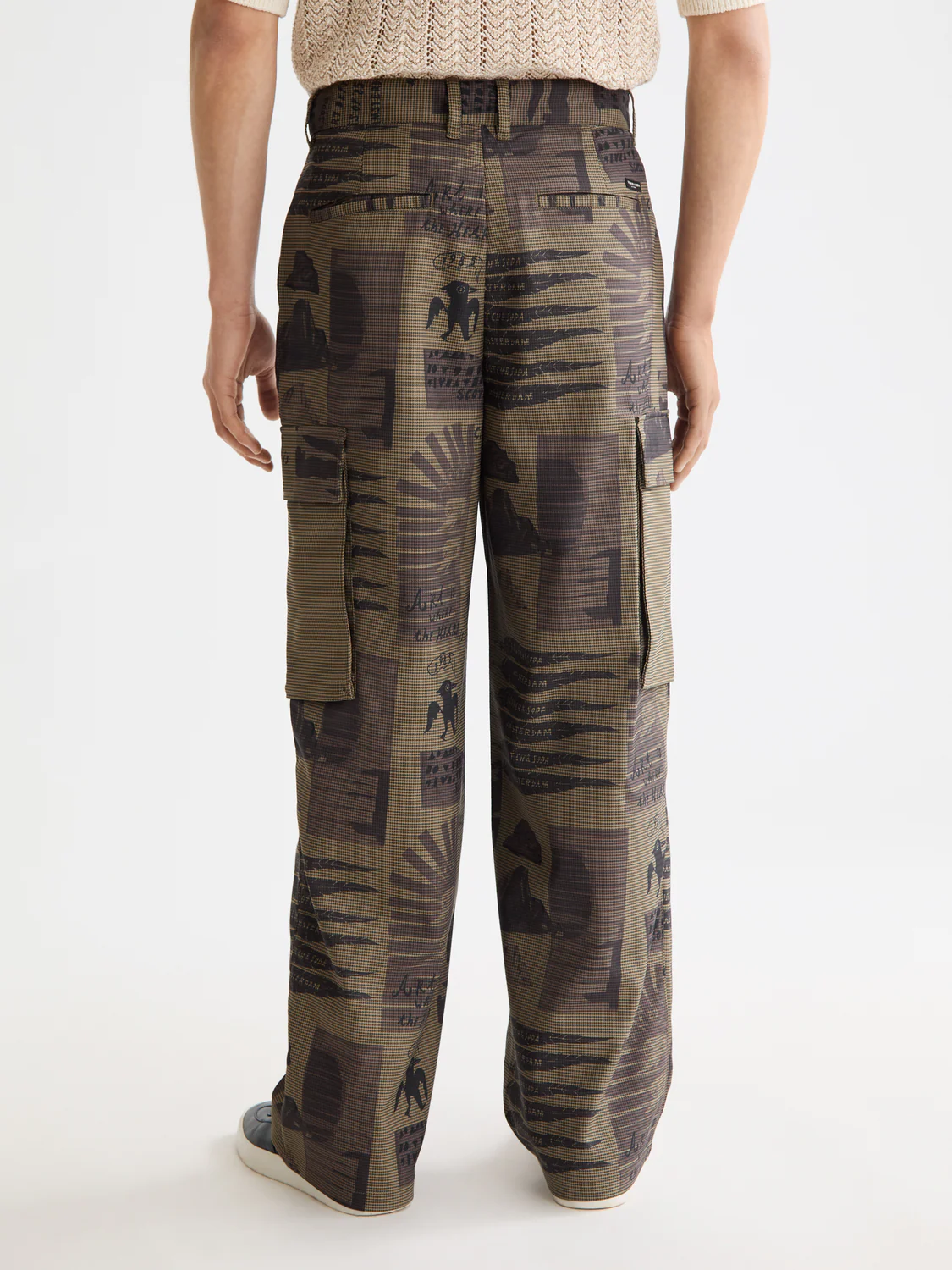 Baggy Fit All-Over Printed Cargo Pants - Image 3