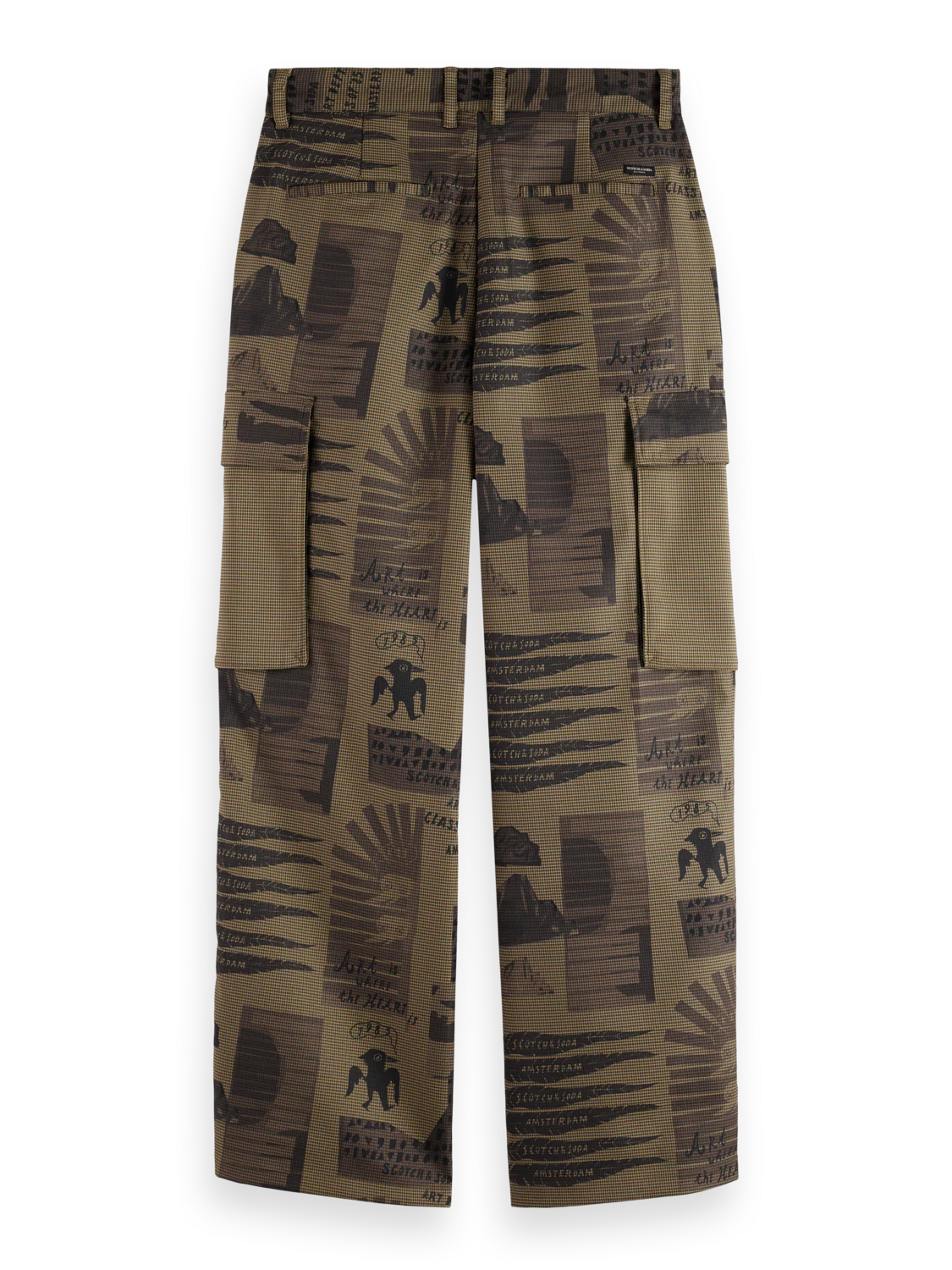 Baggy Fit All-Over Printed Cargo Pants - Image 7