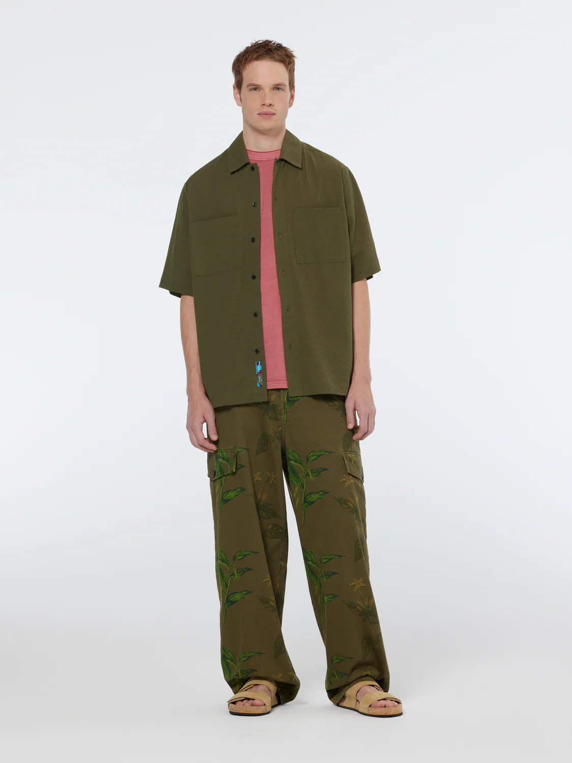 Daze Structured Printed Wide Fit Cargo Pant - Image 3
