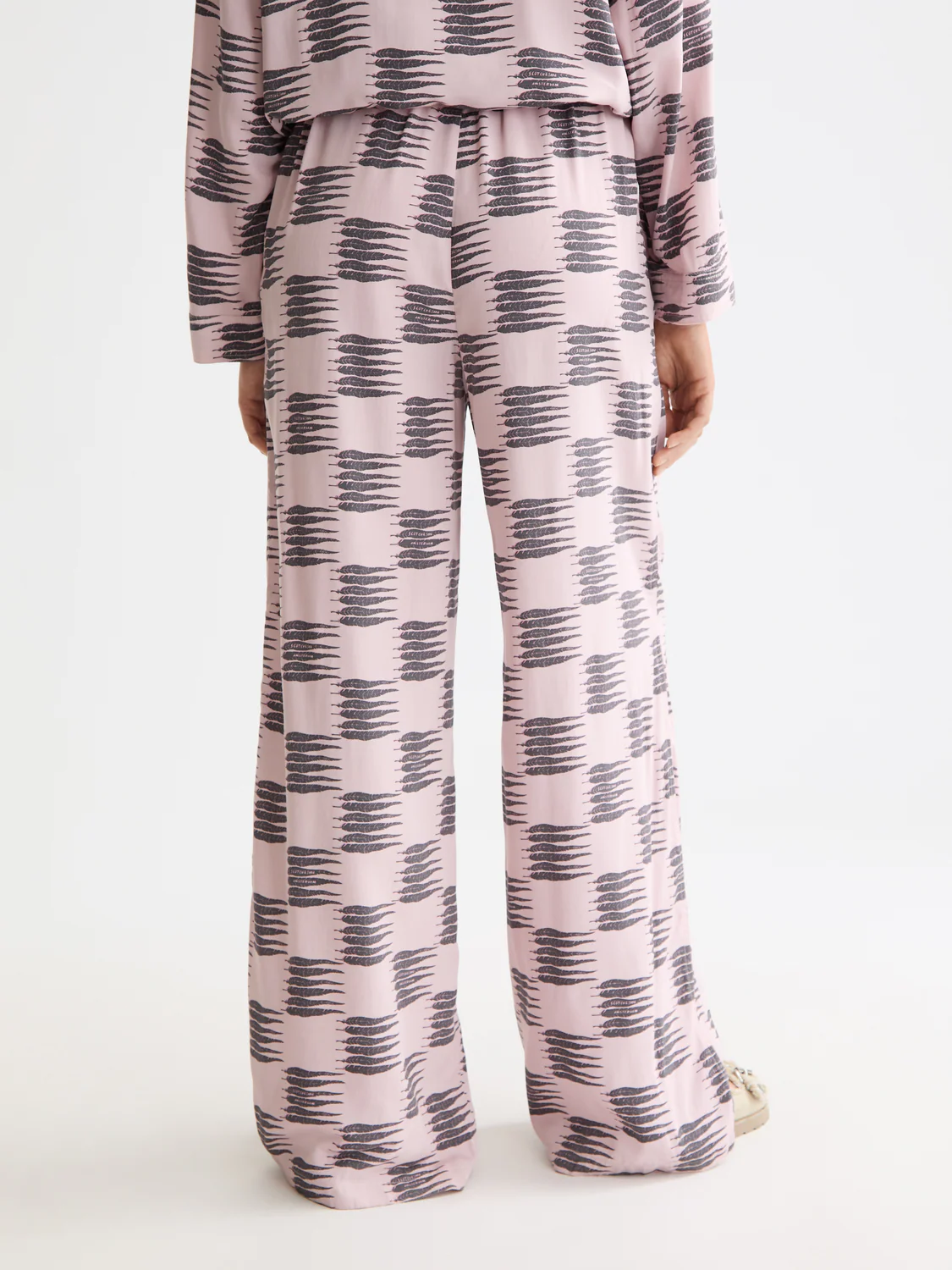 Eleni - High Rise Wide Leg Pajama Pants - Image 3
