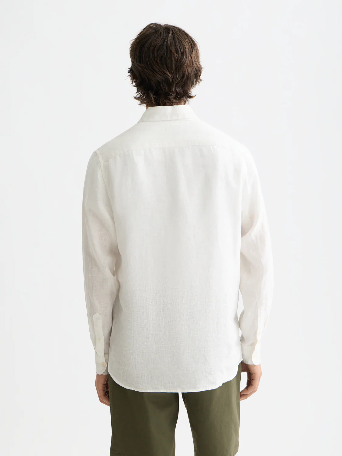 Essentials — Linen Long Sleeve Button-Down Shirt - Image 3