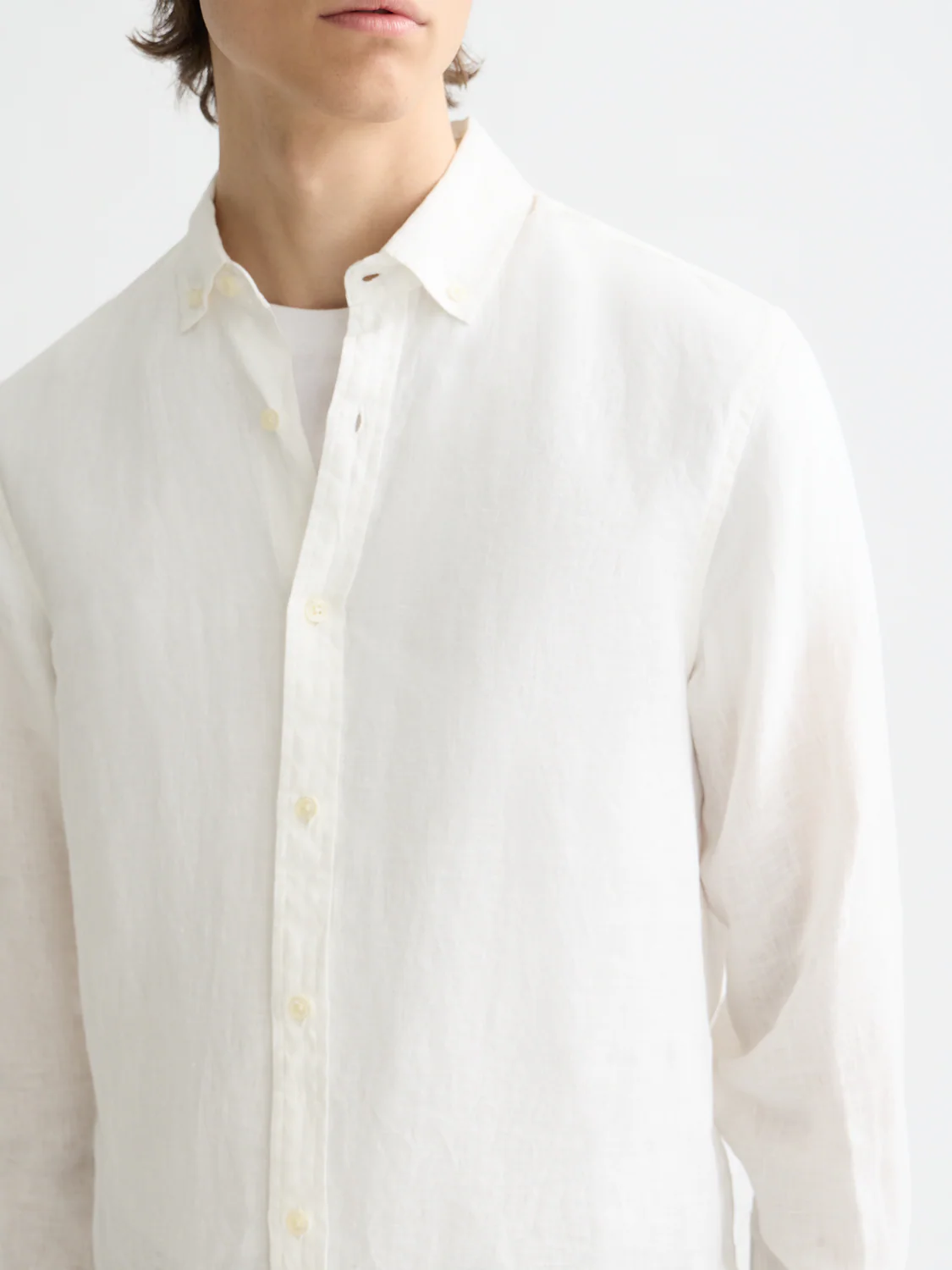 Essentials — Linen Long Sleeve Button-Down Shirt - Image 4