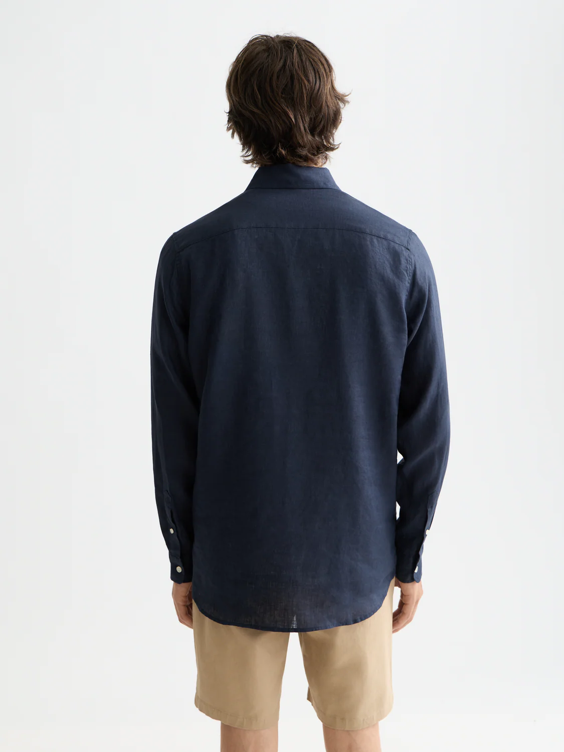 Essentials — Linen Long Sleeve Button-Down Shirt - Image 3