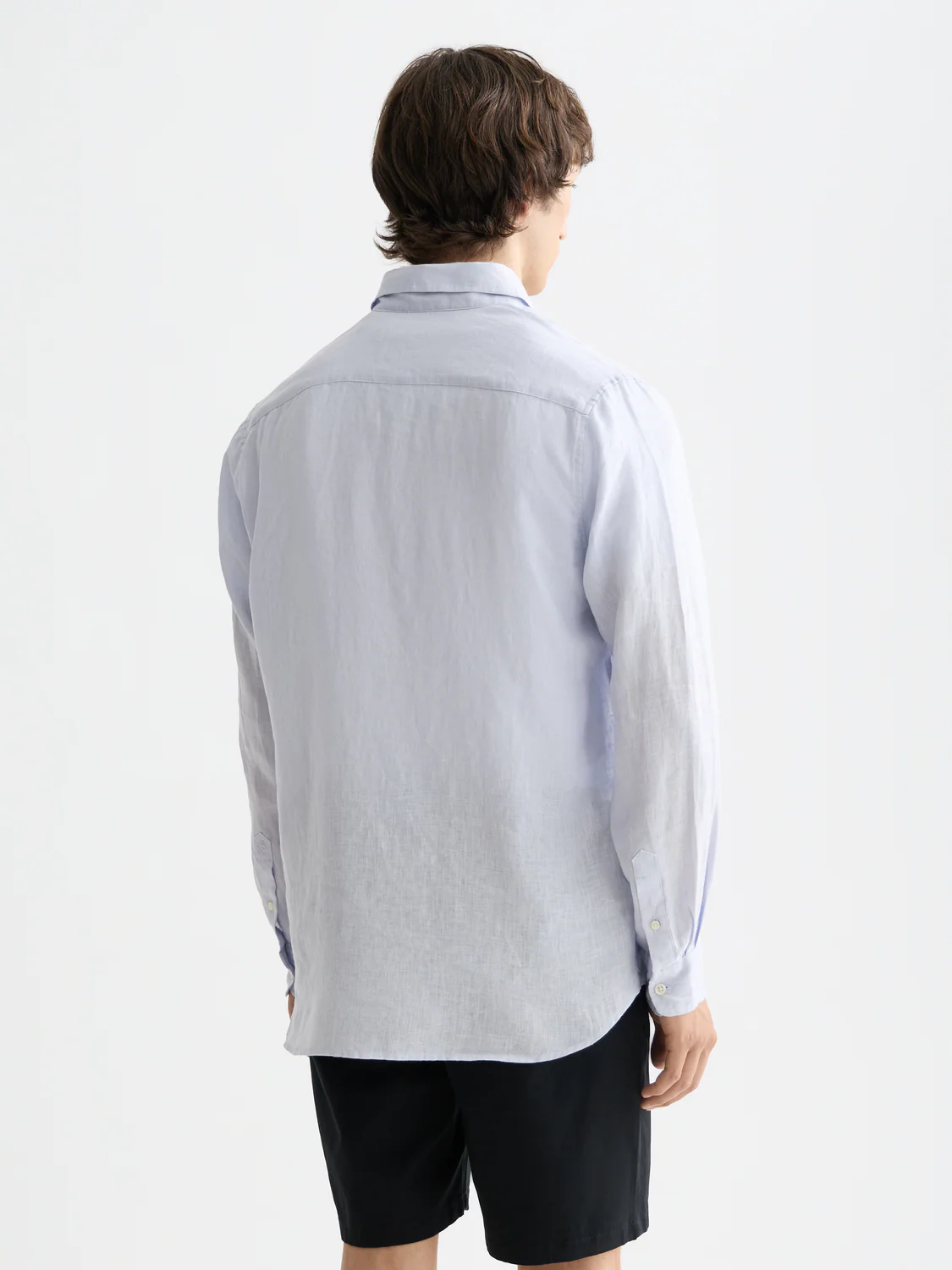 Essentials — Linen Long Sleeve Button-Down Shirt - Image 3