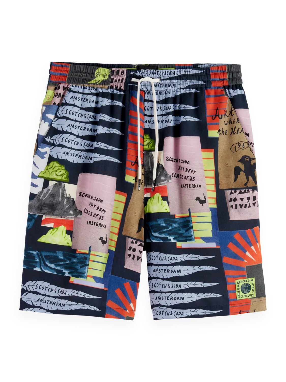 Fave - Printed Tencel Regular Fit Bermuda Shorts - Image 5