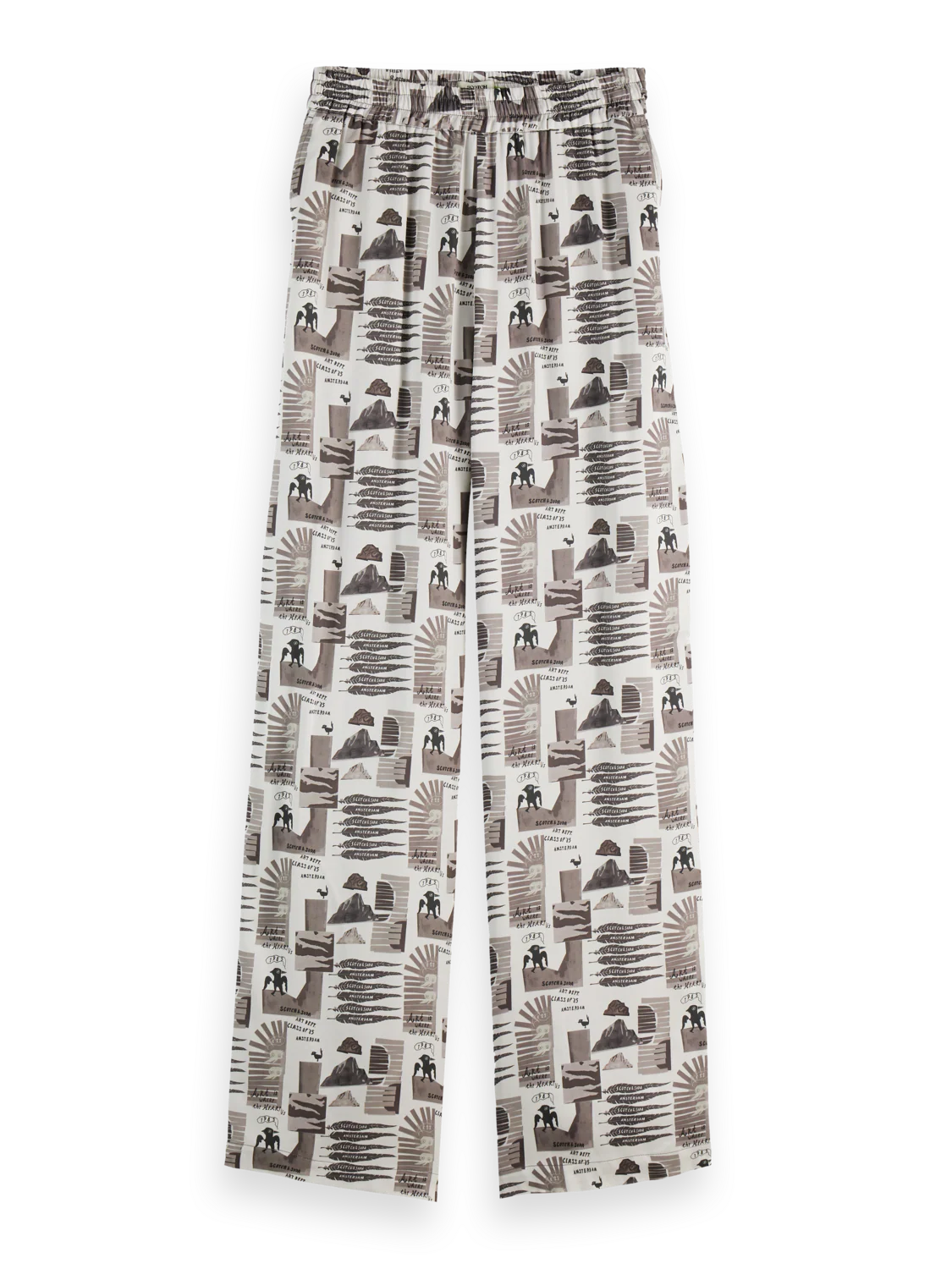 Gia - Mid Rise Wide Leg Elasticated Trousers - Image 5