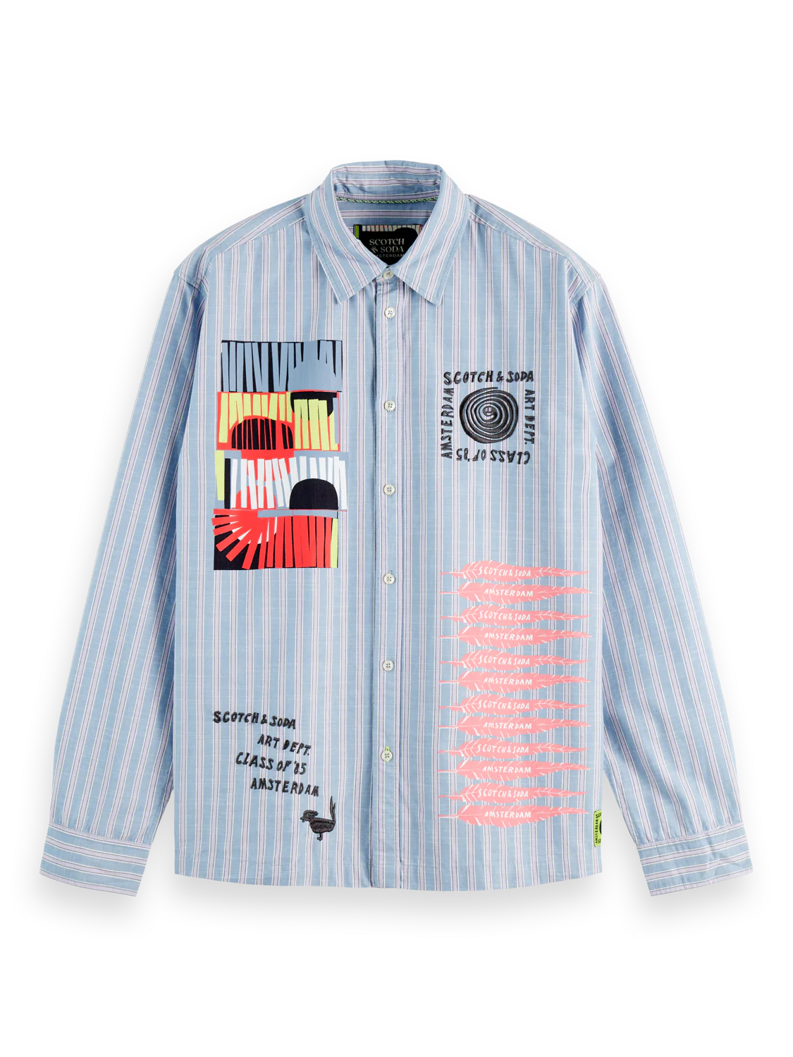 Graphic Patchwork Striped Oxford - Image 5