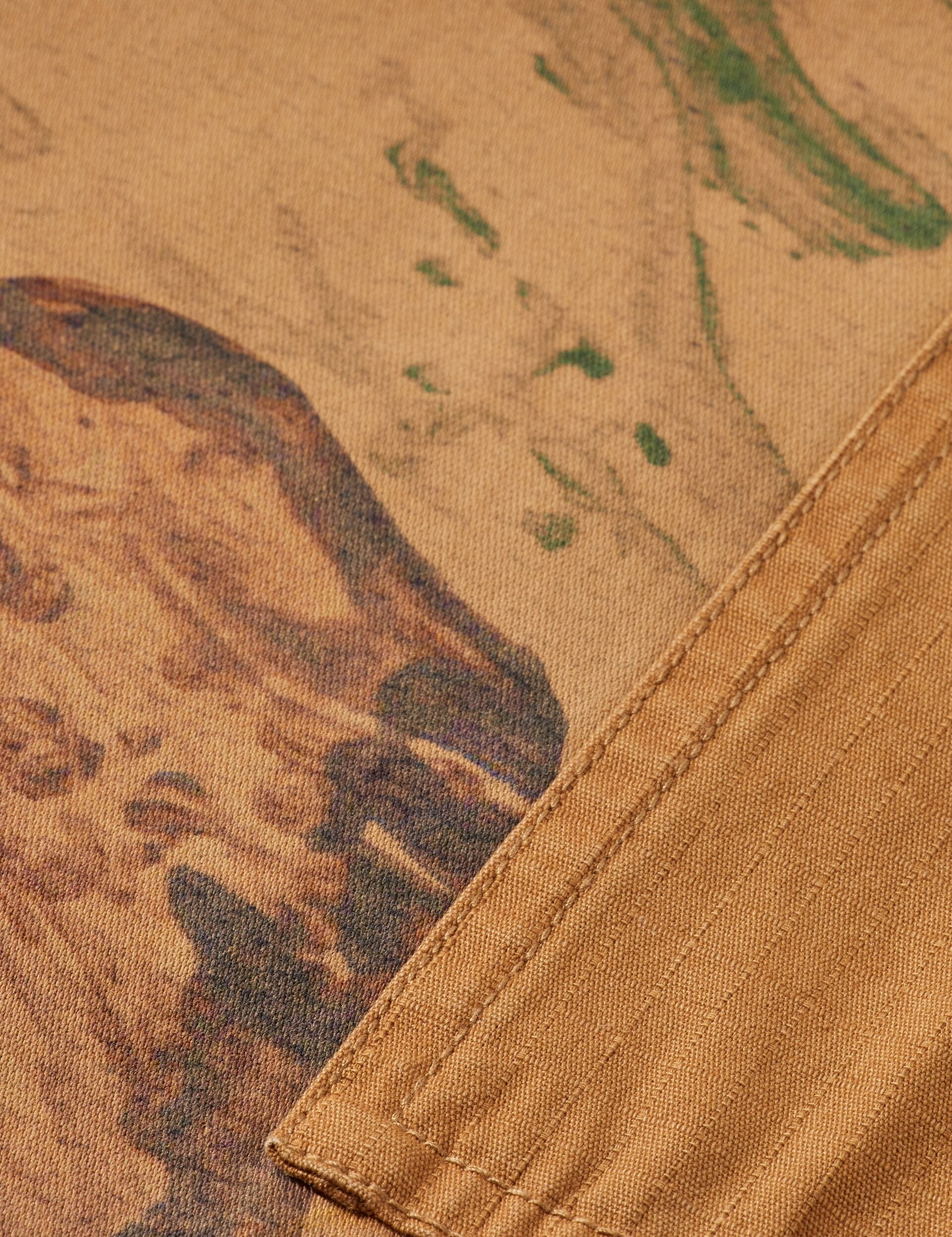 Harper-Printed garment-dyed cotton blend loose tapered cargo - Image 7