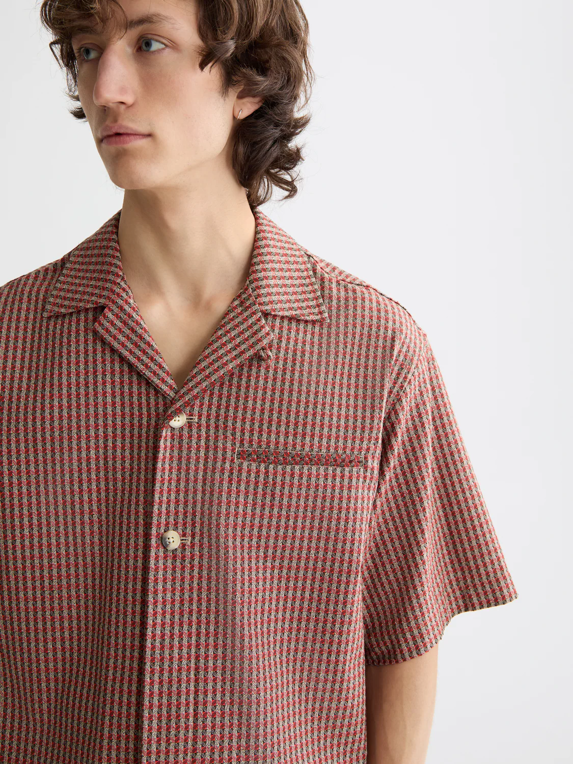 Micro Geo Print Short-Sleeved Shirt - Image 3