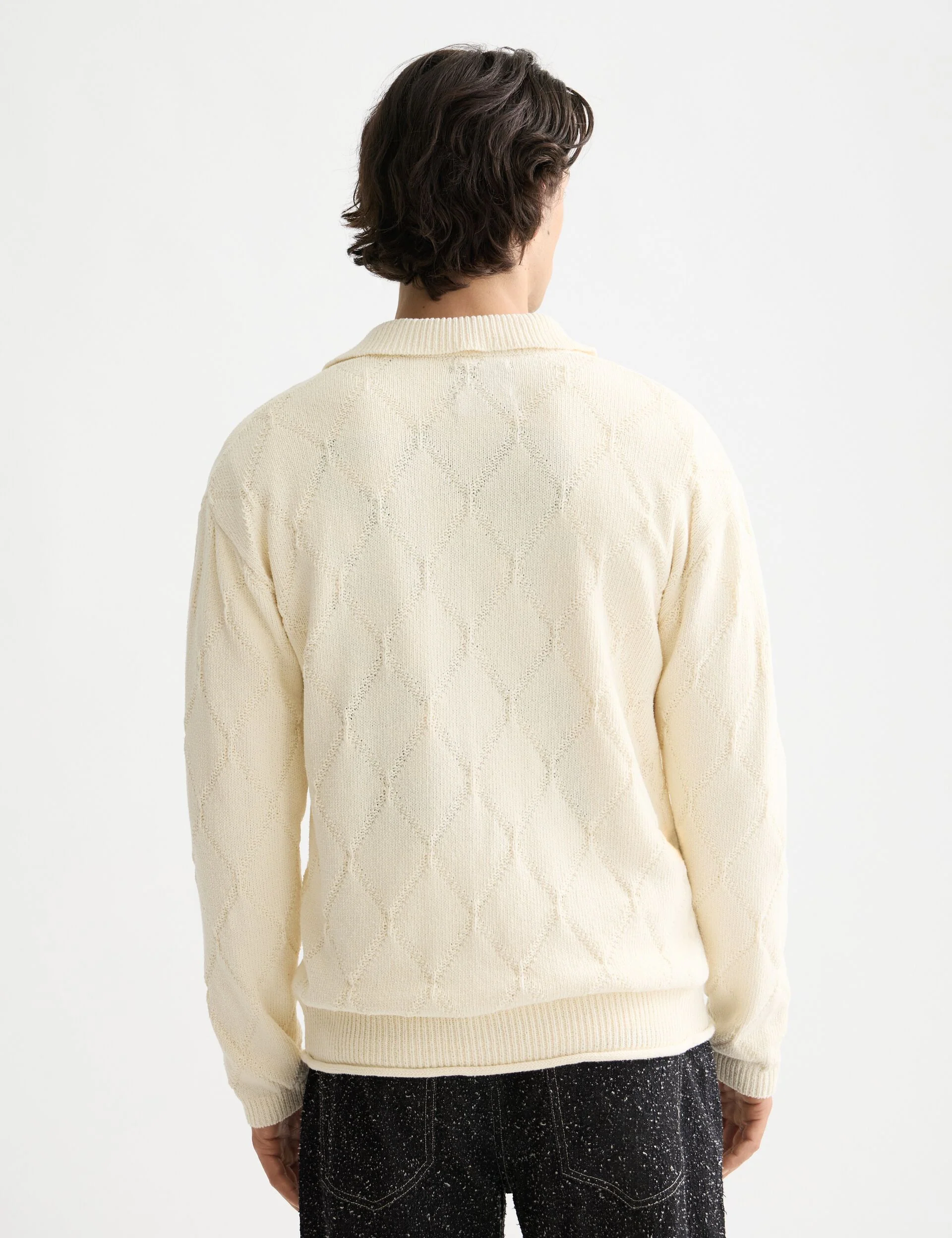 Open work long sleeve shirt - Image 3