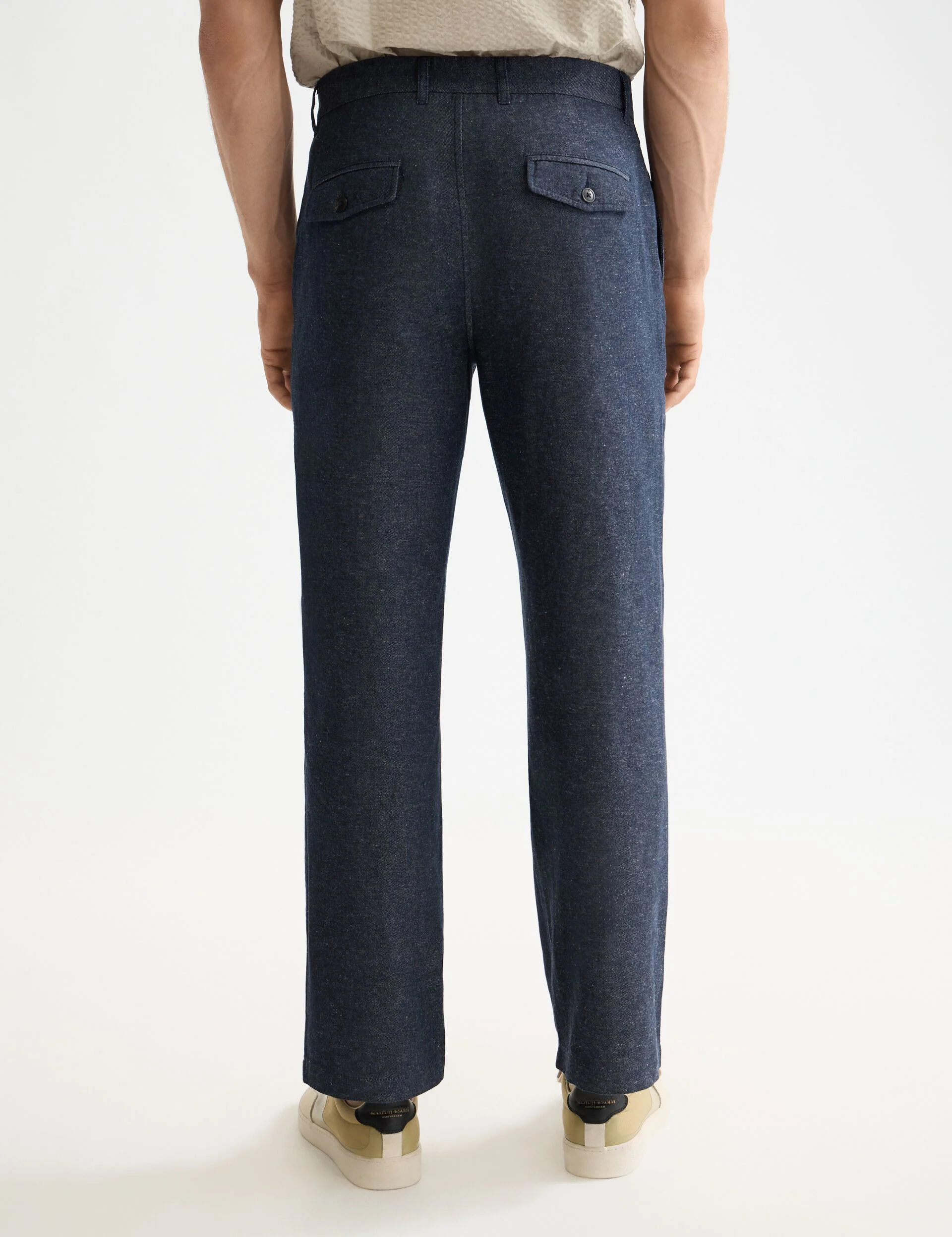 Otis - Cotton linen twill relaxed straight fit chino - Image 3