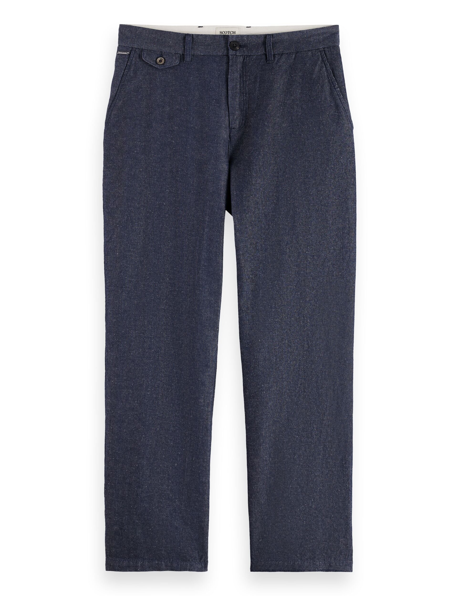 Otis - Cotton linen twill relaxed straight fit chino - Image 5