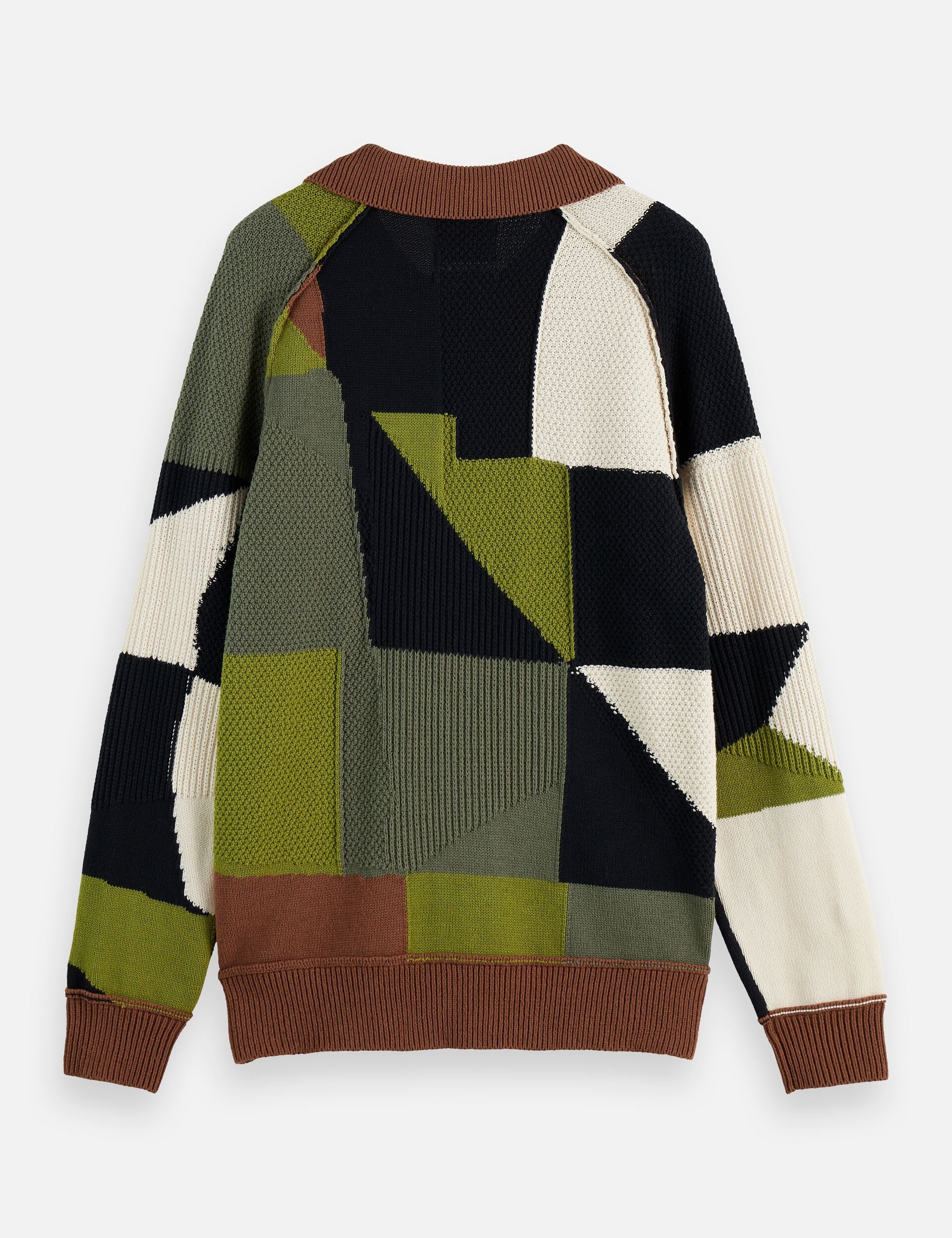 Patch work long sleeve polo - Image 6