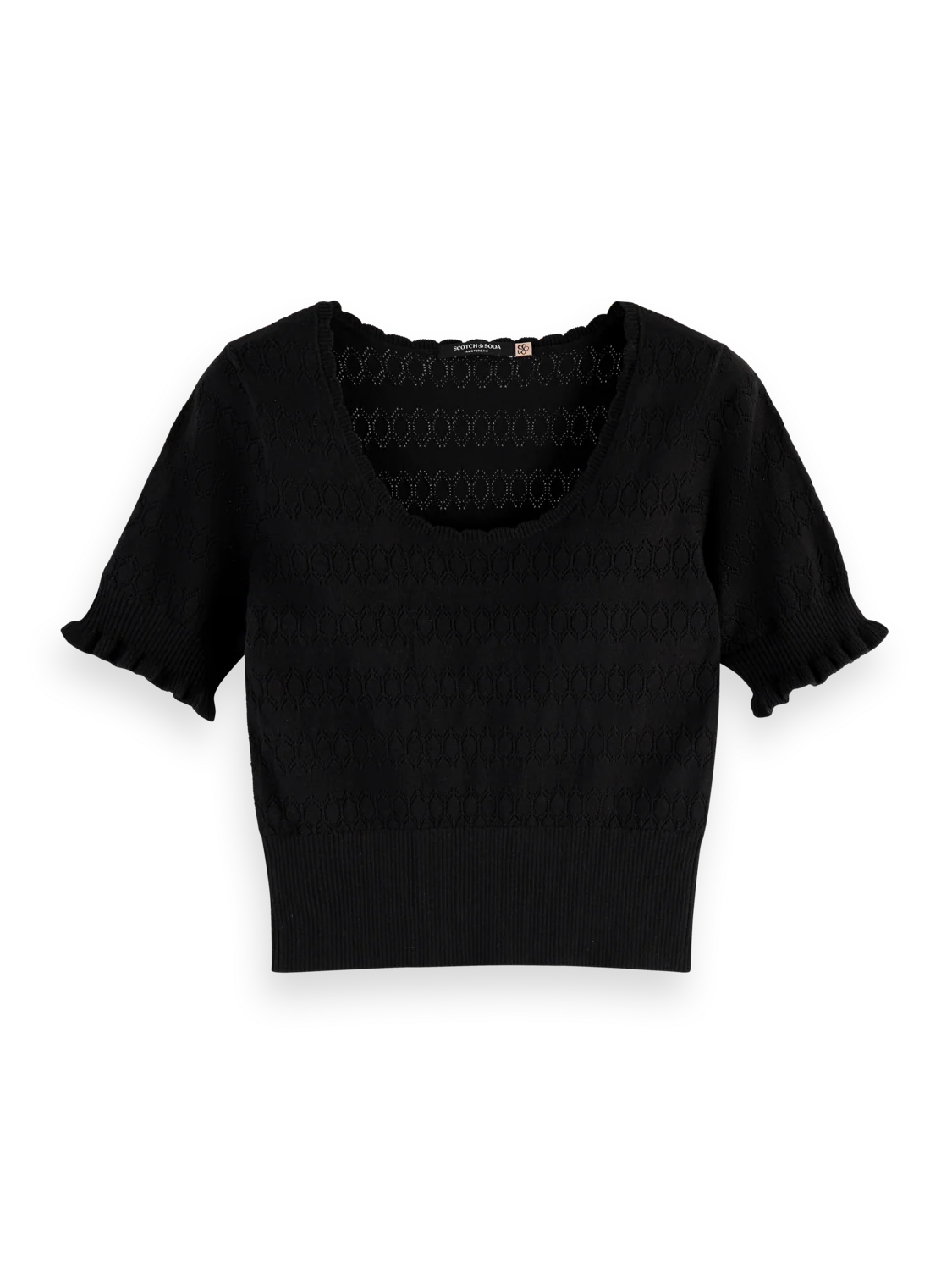 Pointelle Stitch Knit Top - Image 5