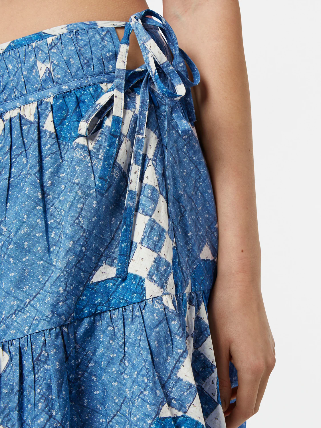 Quilted Gathered Mini Skirt - Image 4