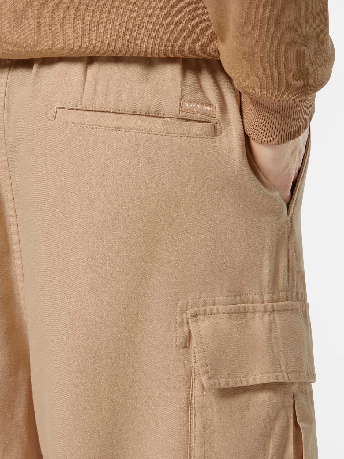 Relaxed-Fit Cotton-Linen Cargo Short - Image 4