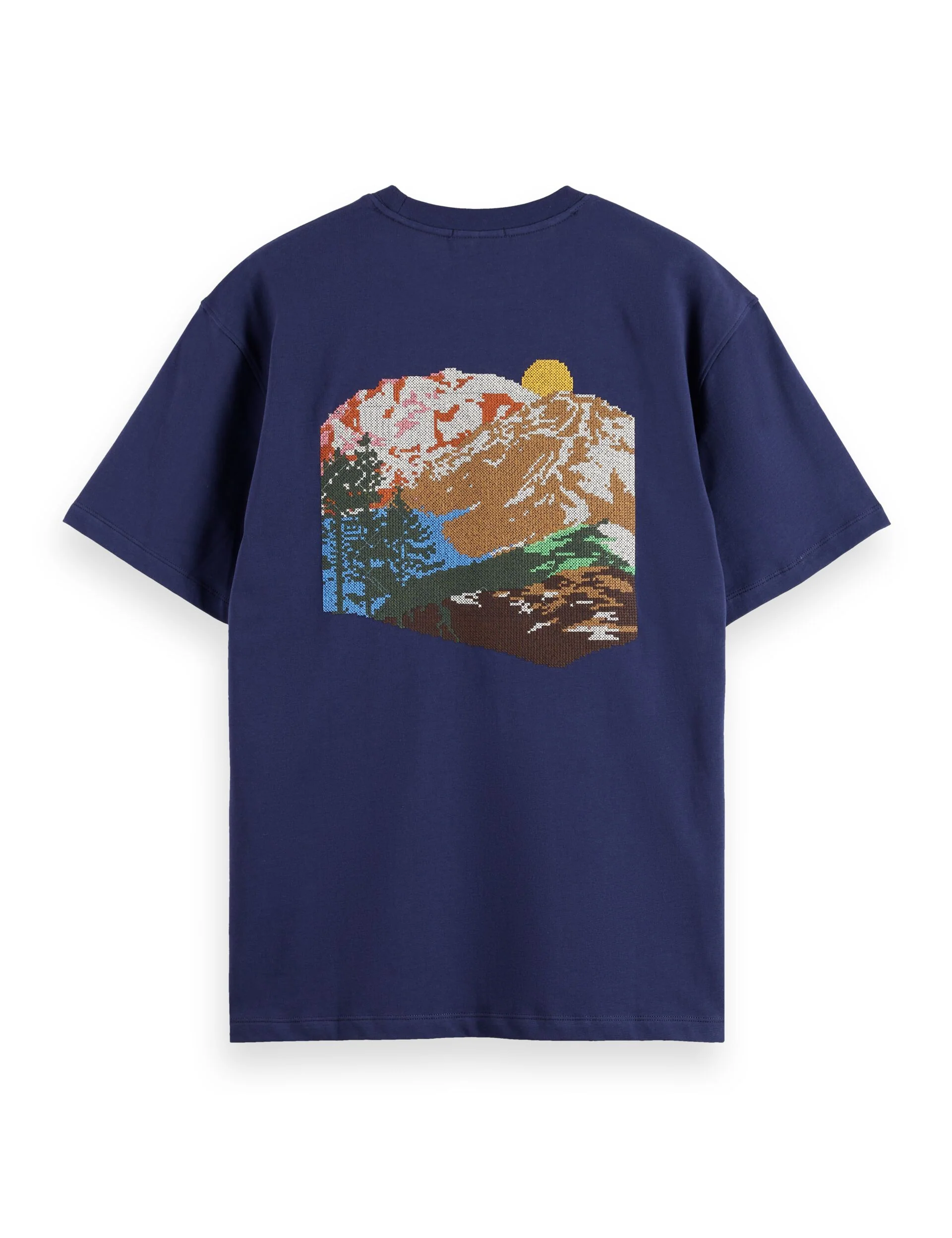 Relaxed Fit Cross-stitch Artwork T-shirt - Image 6