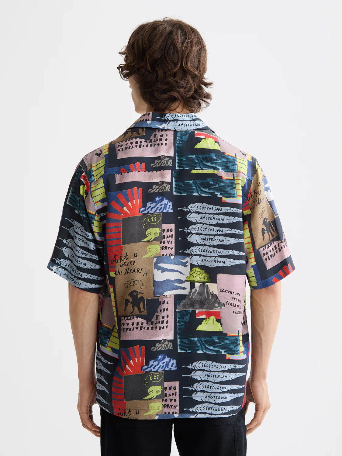 Relaxed-Fit Tencel All-Over Printed Short-Sleeved Shirt - Image 3