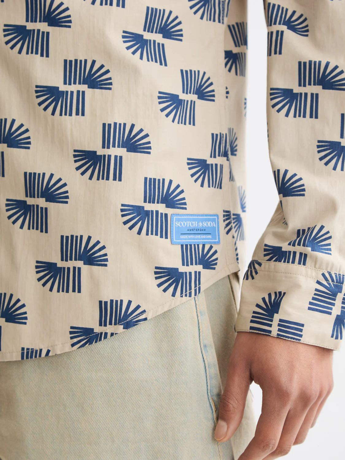 Slim-Fit Micro All-Over Printed Shirt - Image 4