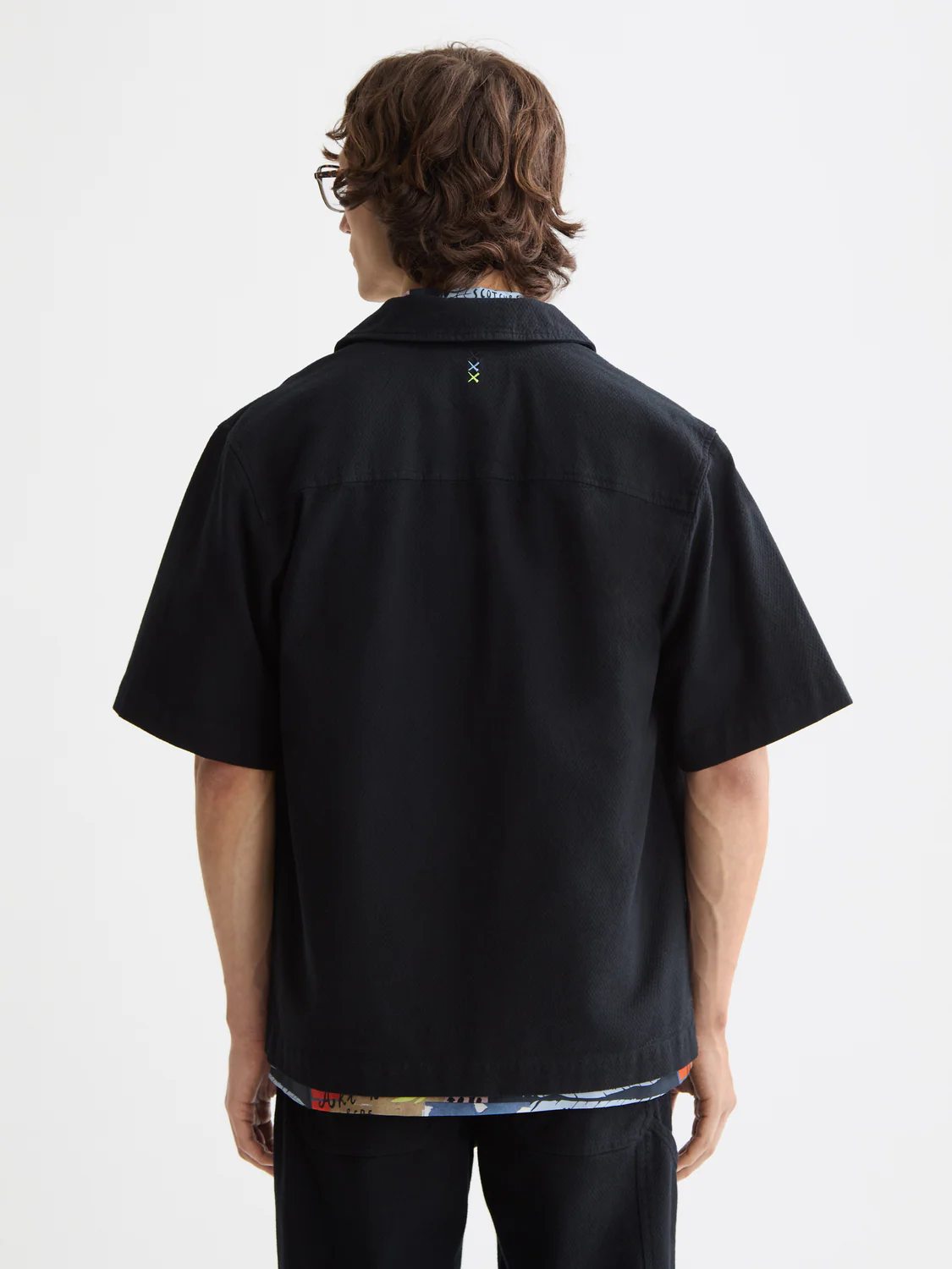 Structured Cotton Short-Sleeved Shirt - Image 3