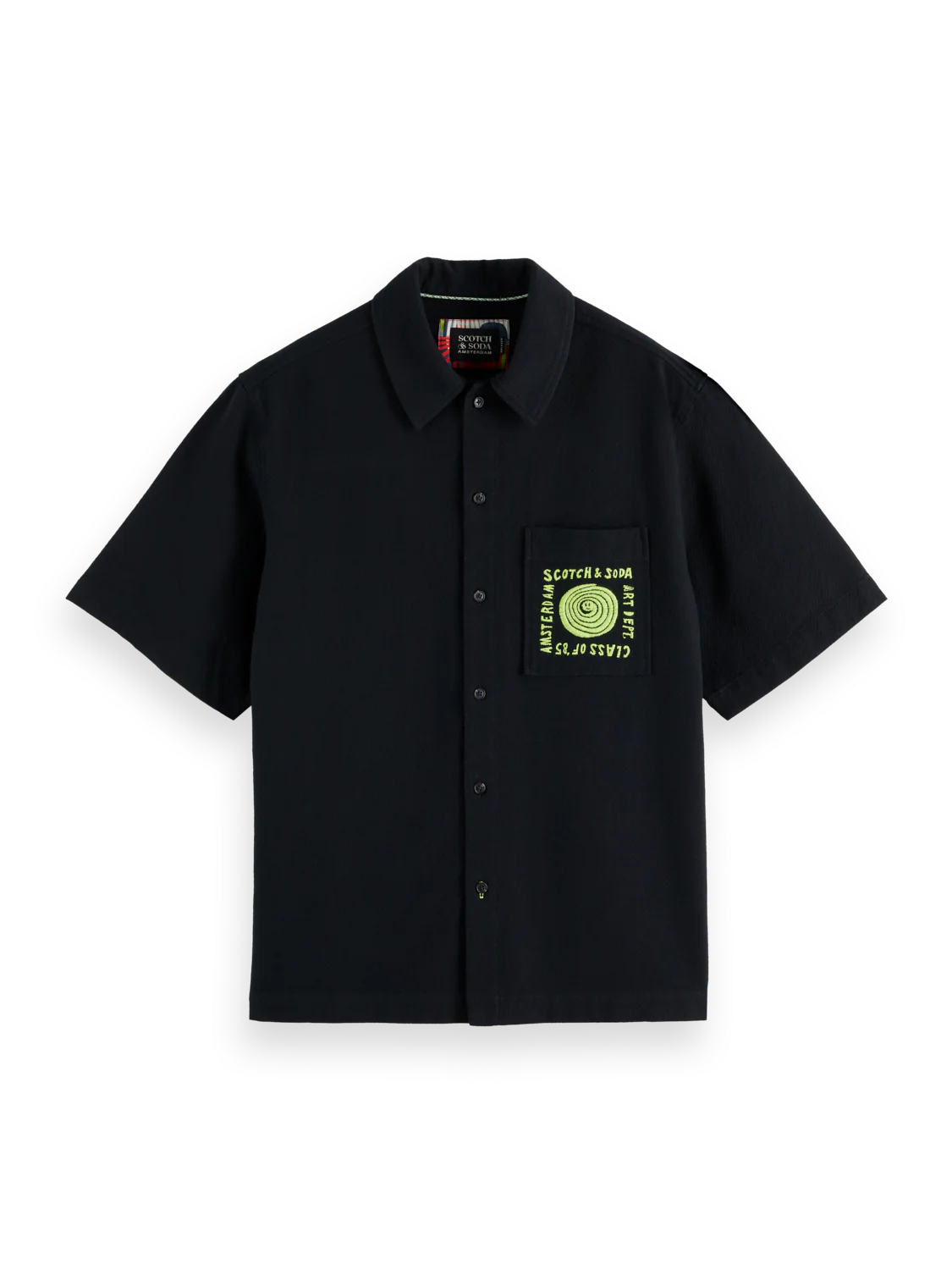 Structured Cotton Short-Sleeved Shirt - Image 5