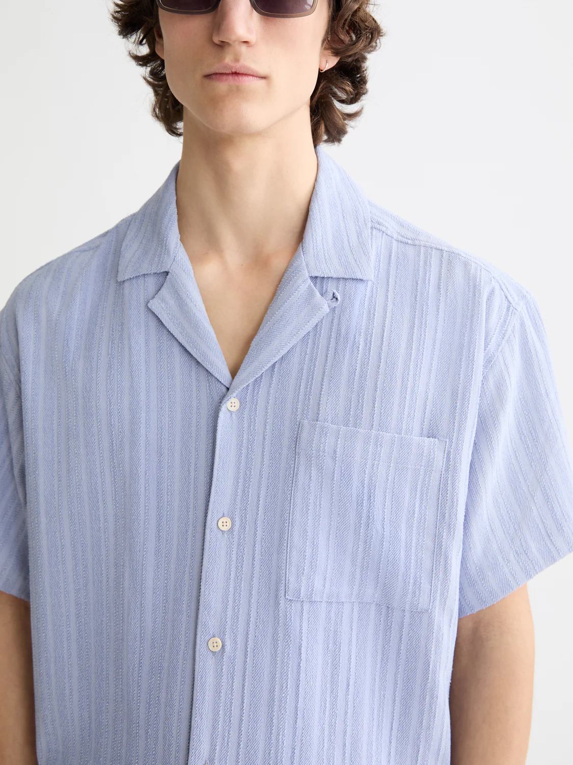 Tonal-Striped Short-Sleeved Shirt - Image 4