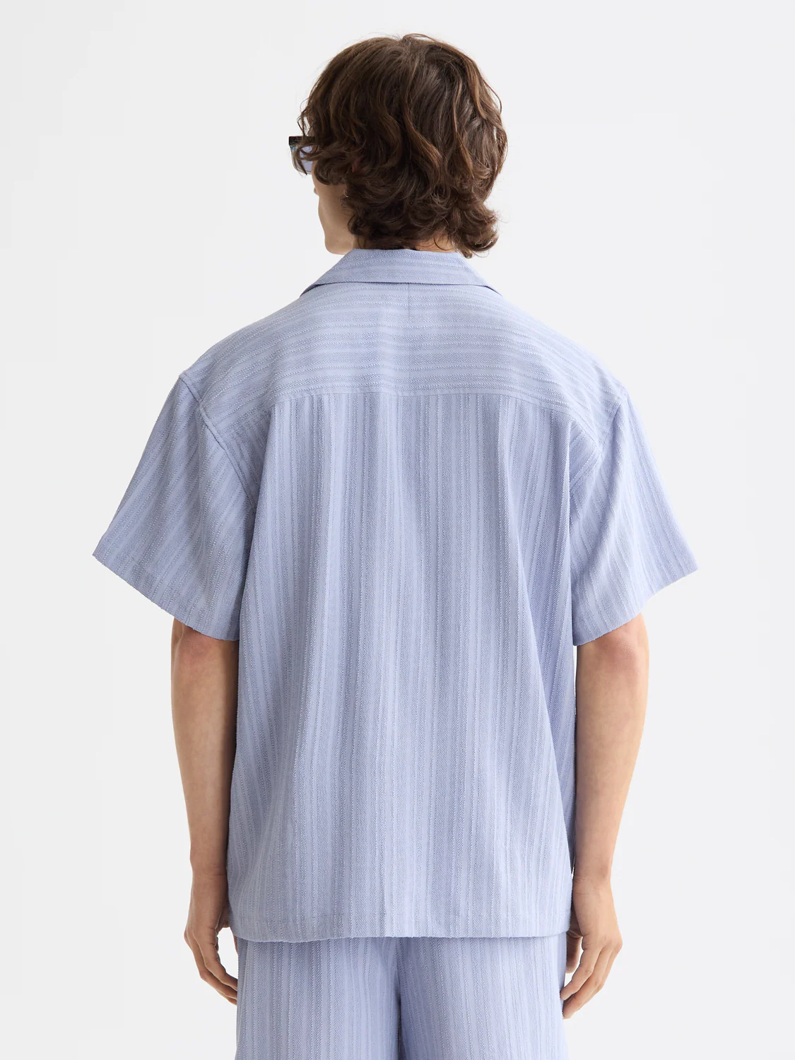 Tonal-Striped Short-Sleeved Shirt - Image 5