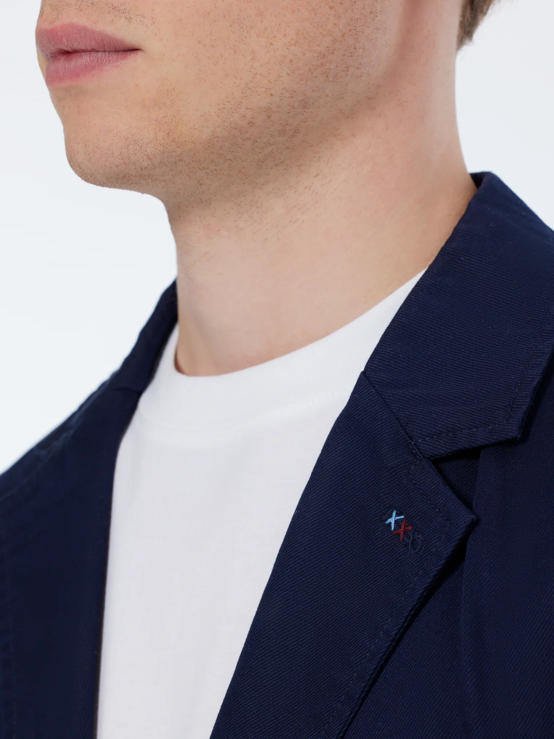 Relaxed Fit Unconstructed Cotton Twill Blazer - Image 5