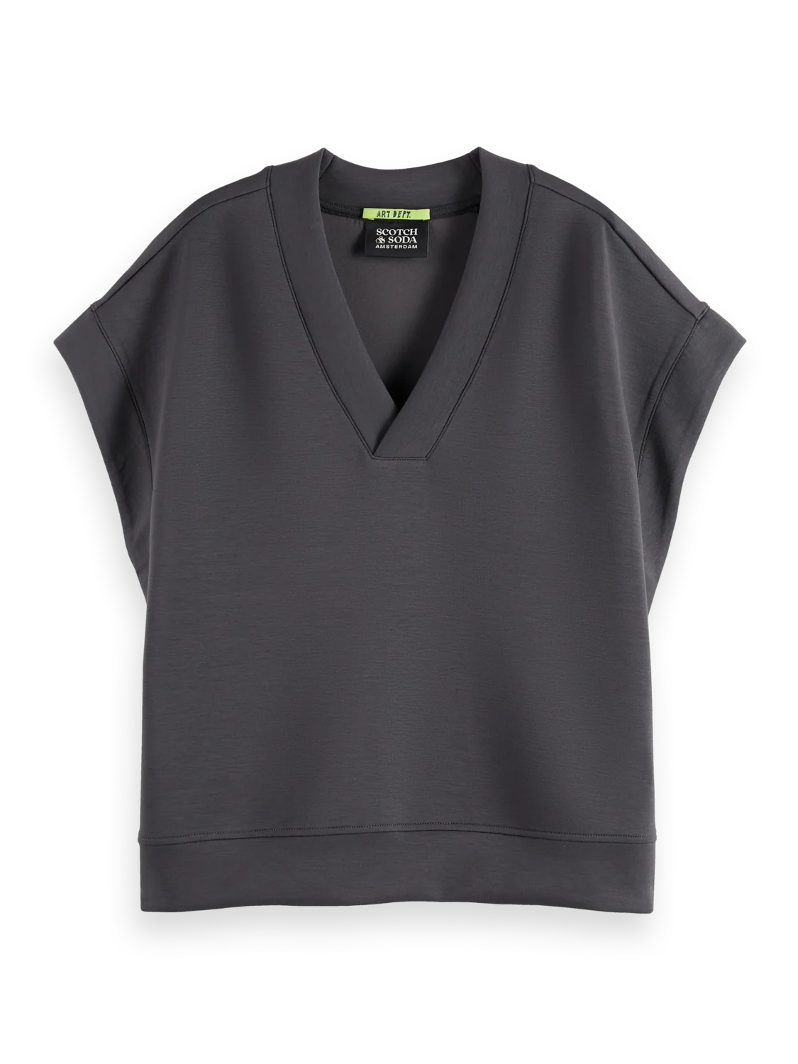 V-Neck Sleeveless Modal Sweatshirt - Image 4