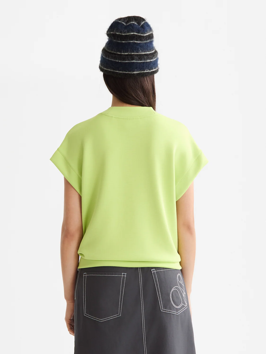 V-Neck Sleeveless Modal Sweatshirt - Image 3