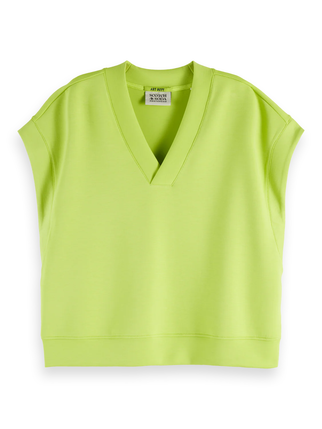 V-Neck Sleeveless Modal Sweatshirt - Image 4