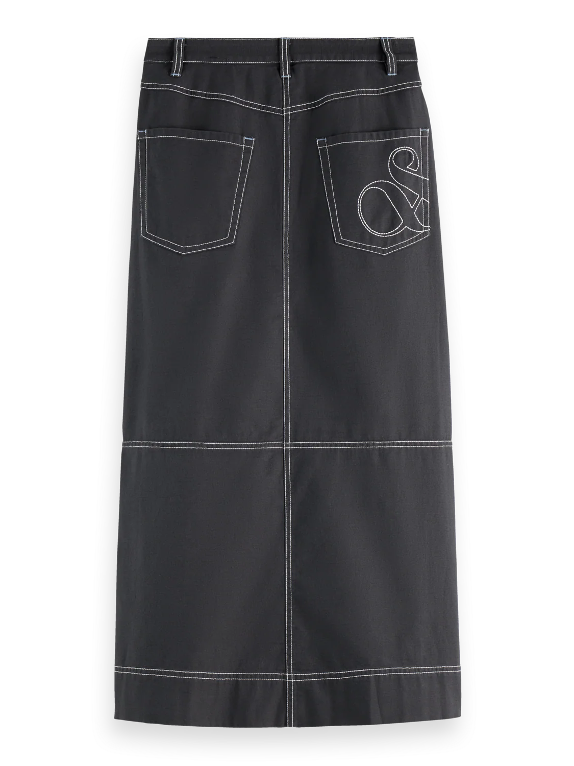 Workwear Midi Skirt With Front Slit - Image 7